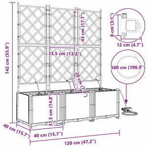 Γλάστρα Κήπου 3 pcs Μαύρο Ατσάλι - Pakobazaar