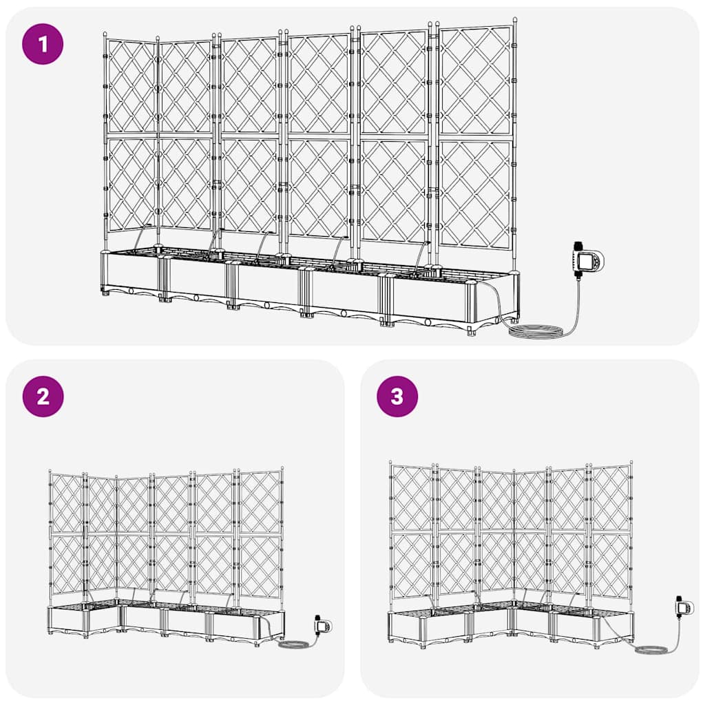 Γλάστρα Κήπου 5 pcs Μαύρο Ατσάλι - Pakobazaar