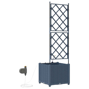 Γλάστρα Κήπου Γκρι 40 x 40 x 142 cm Ατσάλι - Pakobazaar