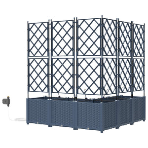 Γλάστρα Κήπου 4 pcs Γκρι 120 x 120 x 142 cm Ατσάλι - Pakobazaar