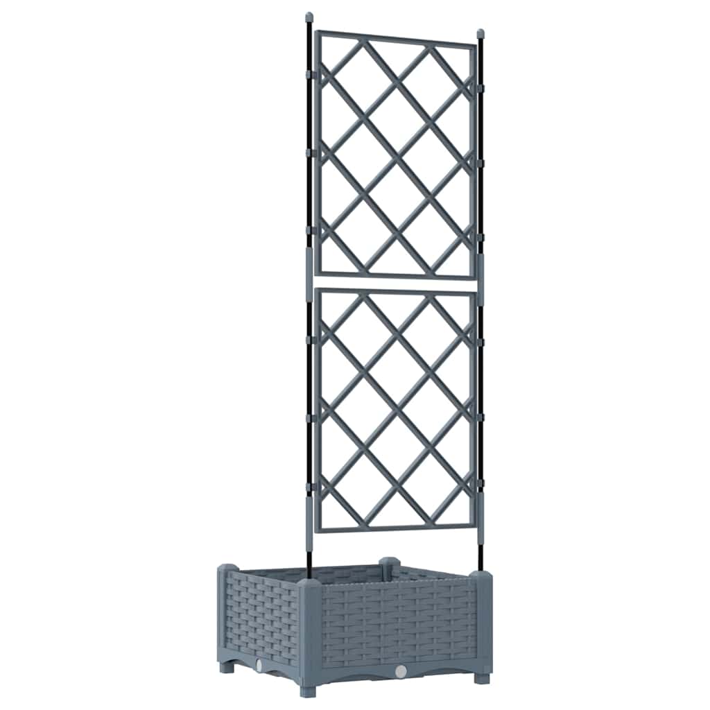 Γλάστρα Κήπου Ανοιχτό Γκρι 40 x 40 x 125,5 εκ. Πλαστικό - Pakobazaar