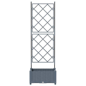 Γλάστρα Κήπου Ανοιχτό Γκρι 40 x 40 x 125,5 εκ. PP - Pakobazaar