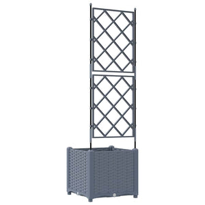 Γλάστρα Κήπου Ανοιχτό Γκρι 40 x 40 x 143 εκ. PP - Pakobazaar