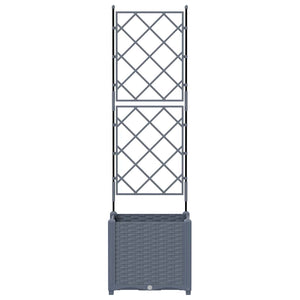 Γλάστρα Κήπου Ανοιχτό Γκρι 40 x 40 x 143 εκ. PP - Pakobazaar