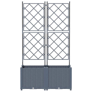 Γλάστρα Κήπου 2 τμχ. Ανοιχτό Γκρι 80 x 40 x 143 εκ. PP - Pakobazaar