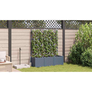Γλάστρα Κήπου 3 pcs Ανοιχτό Γκρι 120 x 40 x 143 εκ. Ατσάλι - Pakobazaar