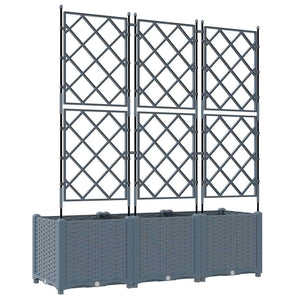 Γλάστρα Κήπου 3 pcs Ανοιχτό Γκρι 120 x 40 x 143 εκ. Ατσάλι - Pakobazaar