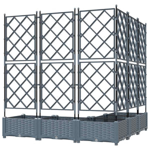 Γλάστρα Κήπου 5 τμχ. Ανοιχτό Γκρι 120 x 120 x 125,5 εκ. PP