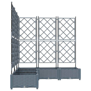 Γλάστρα Κήπου 5 τμχ. Ανοιχτό Γκρι 120 x 120 x 125,5 εκ. PP