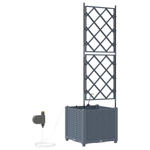 Γλάστρα Κήπου 2 pcs Ανοιχτό Γκρι Ατσάλι - Pakobazaar