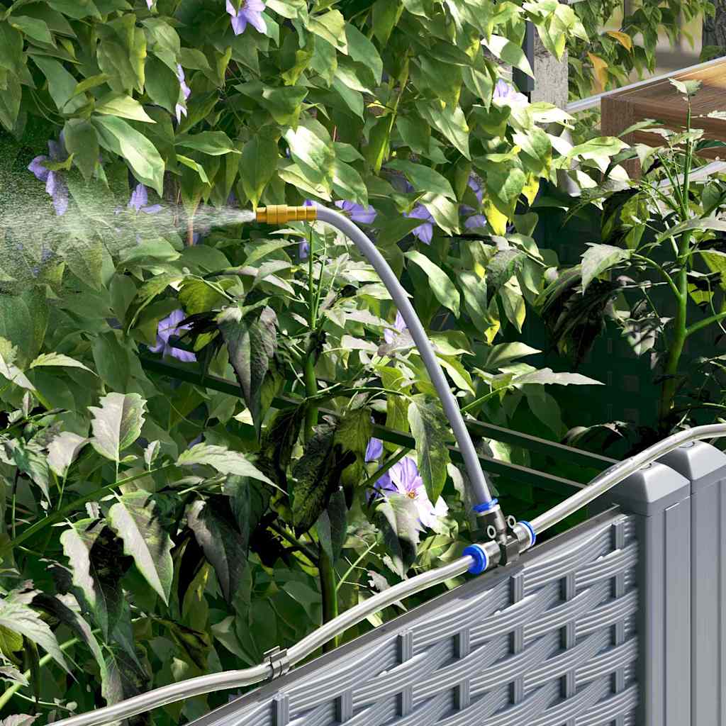 Γλάστρα Κήπου 2 pcs Ανοιχτό Γκρι Ατσάλι - Pakobazaar