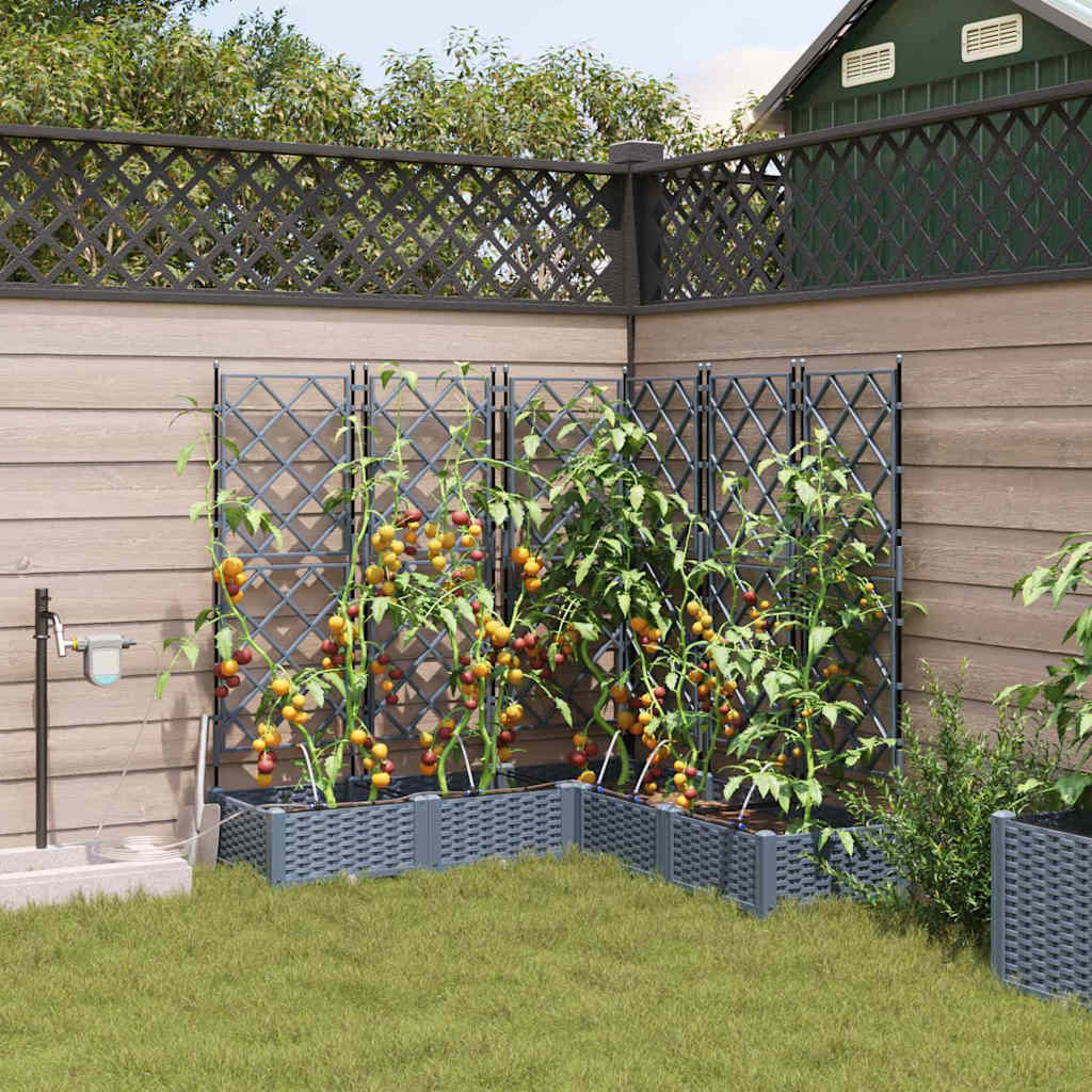 Γλάστρα Κήπου 5 pcs Ανοιχτό Γκρι Ατσάλι - Pakobazaar