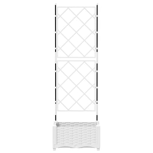 Γλάστρα Κήπου Λευκό 40 x 40 x 125,5 εκ. PP