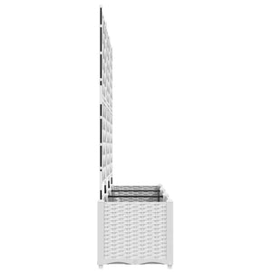 Γλάστρα Κήπου 3 pcs Λευκό 120 x 40 x 143 εκ. Ατσάλι - Pakobazaar