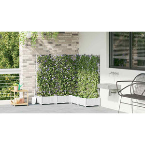 Γλάστρα Κήπου 5 pcs Λευκό 120 x 120 x 125,5 εκ. Ατσάλι - Pakobazaar