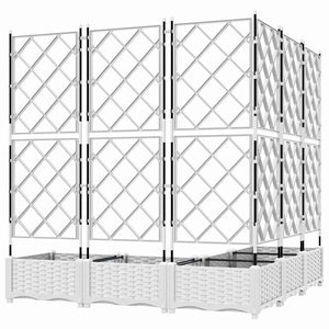 Γλάστρα Κήπου 5 pcs Λευκό 120 x 120 x 125,5 εκ. Ατσάλι - Pakobazaar