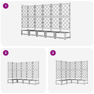 Γλάστρα Κήπου 5 pcs Λευκό 120 x 120 x 125,5 εκ. Ατσάλι - Pakobazaar