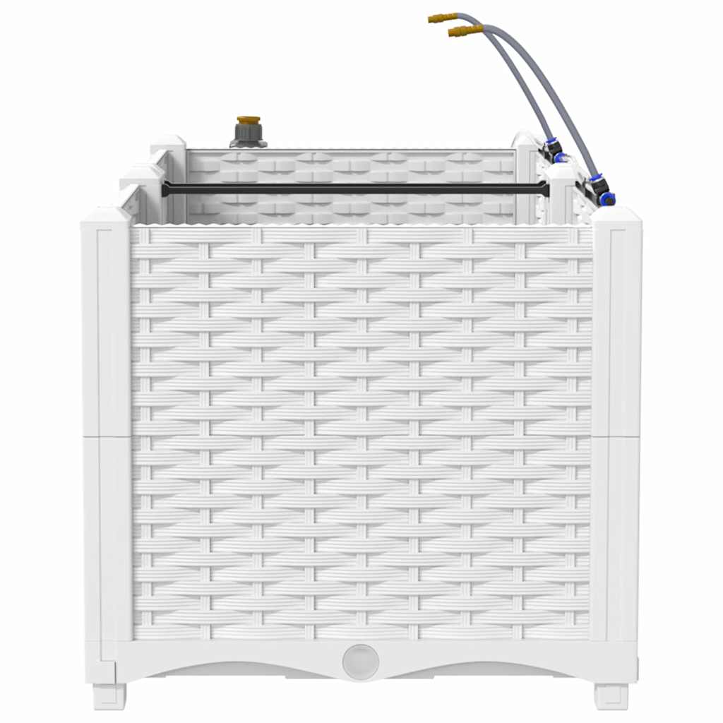 Γλάστρα Κήπου 2 pcs Λευκό Ατσάλι - Pakobazaar