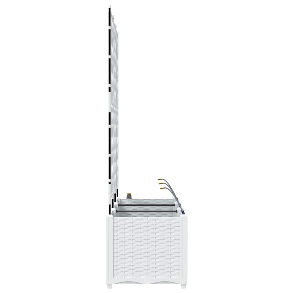 Γλάστρα Κήπου 3 pcs Λευκό Ατσάλι - Pakobazaar