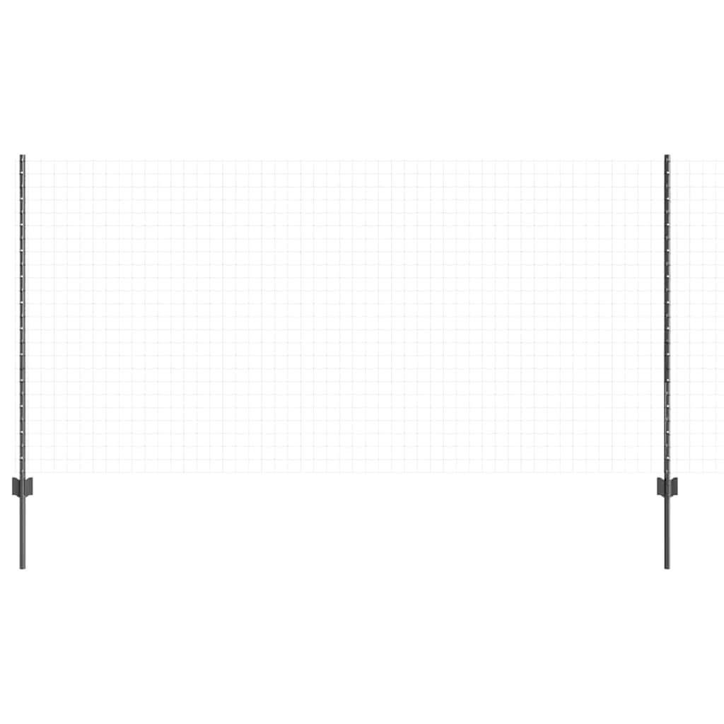 Ενσωματωμένος Πόλος Φράχτη 5 τμχ. Γκρι 160 cm