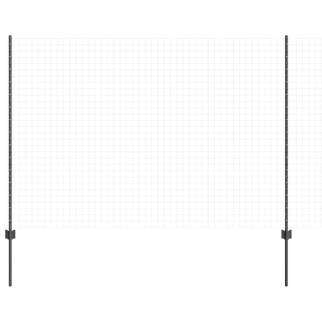 Στύλος Περιφράξεων 11 pcs Γκρι 150 cm Ατσάλι