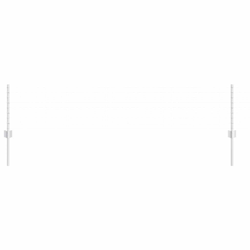 Ενσωματωμένος Πόλος Φράχτη 11 τμχ. Ασημί 80 cm