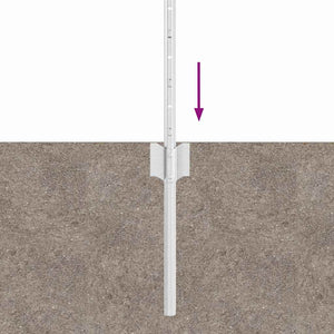 Ενσωματωμένος Πόλος Φράχτη 5 τεμ. Ασημί 120 cm