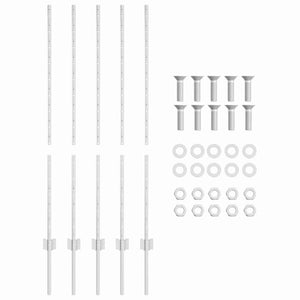 Στύλος Περιφράξεων 5 pcs Ασημί 120 cm Ατσάλι - Pakobazaar
