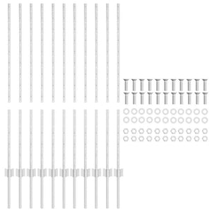 Στύλος Περιφράξεων 11 pcs Ασημί 120 cm Ατσάλι - Pakobazaar