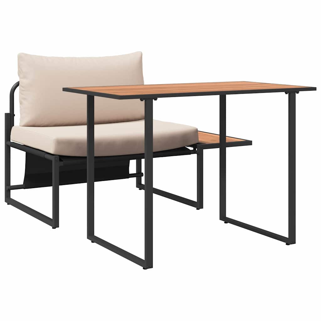 Εξωτερική Καρέκλα Χάλυβα 2 pcs Taupe Ατσάλι