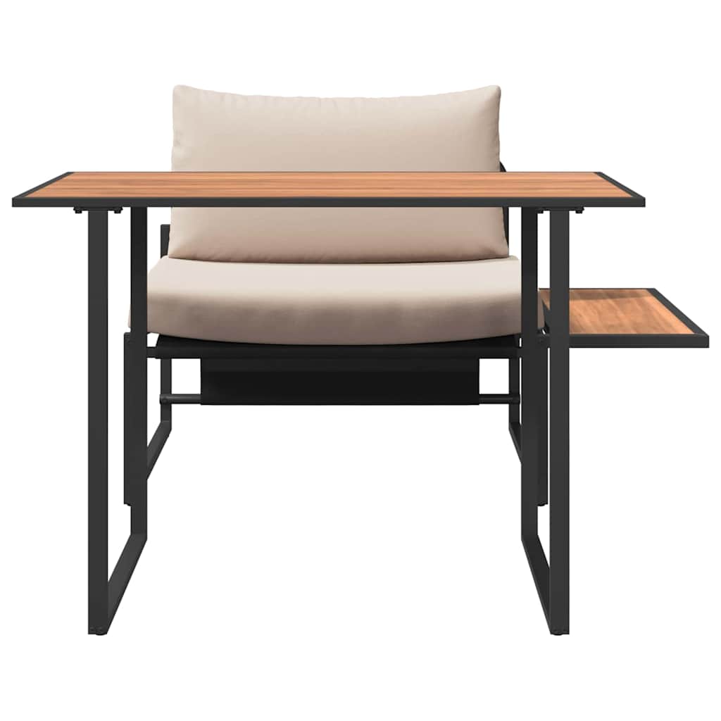 Εξωτερική Καρέκλα Χάλυβα 2 pcs Taupe Ατσάλι