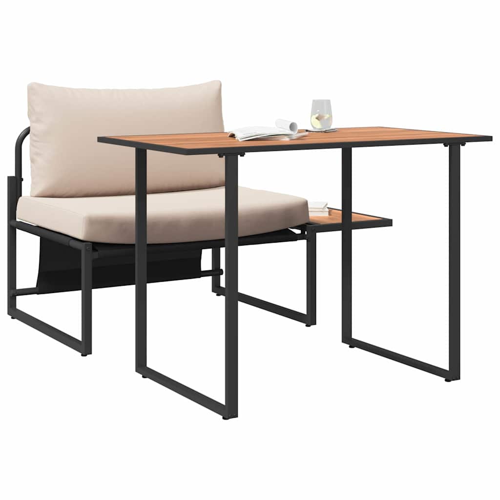 Εξωτερική Καρέκλα Χάλυβα 2 pcs Taupe Ατσάλι