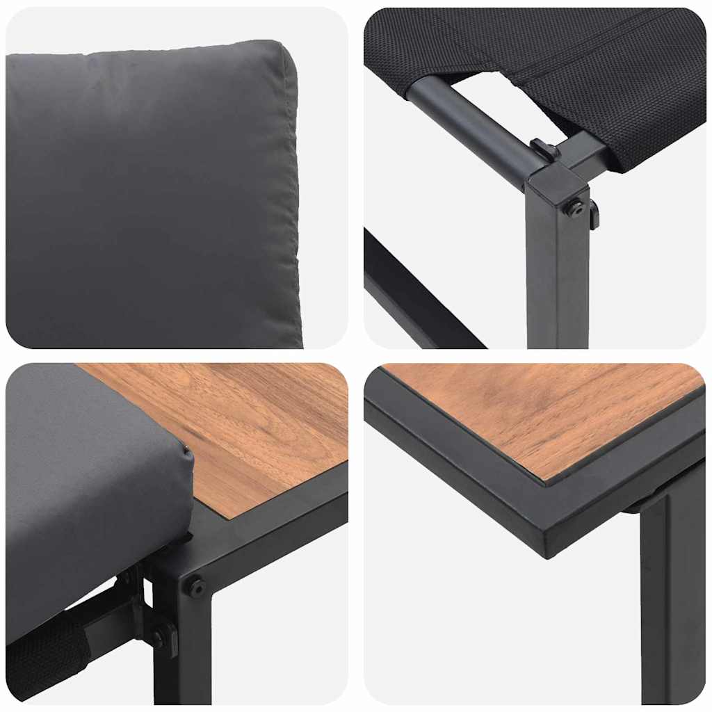 Σετ Καναπέ Κήπου 2 pcs Ανθρακί Ατσάλι