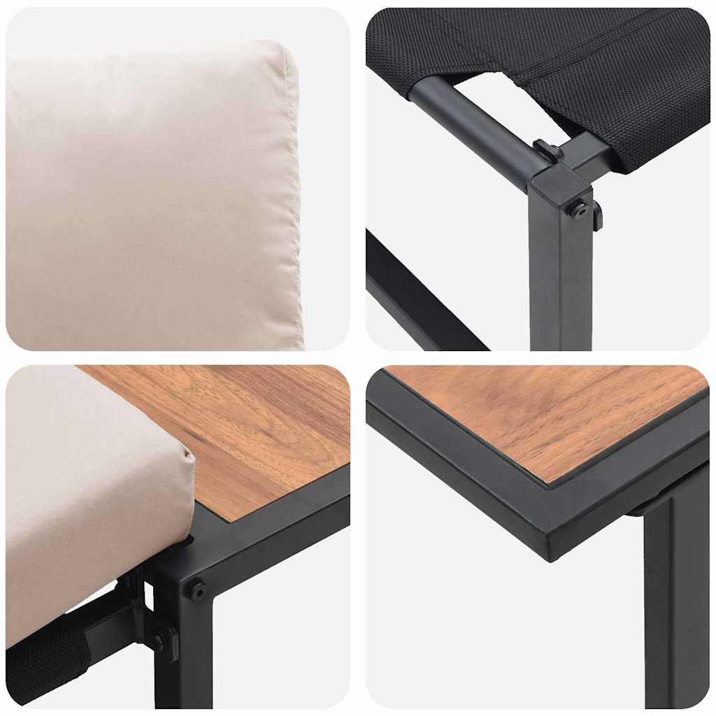 Σετ Καναπέ Κήπου 2 pcs Taupe Ατσάλι