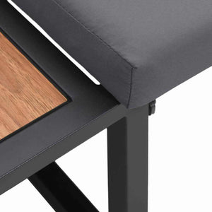 Καναπές Κήπου με μαξιλάρι Ανθρακί 200,5 x 70 x 85,5 εκ. Ατσάλι