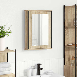 Ντουλάπα Καθρέφτη με ράφι με πόρτα Δρύς Sonoma 42 x 12 x 60 εκ. - Pakobazaar