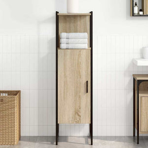 Ντουλάπι Μπάνιου Μπεζ 33 x 33 x 120,5 εκ. Επεξεργασμένο ξύλο