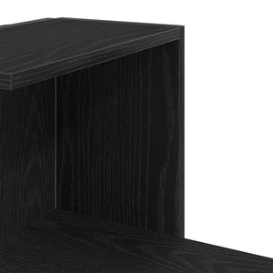 Ράφι Γωνίας Τοίχου Μαύρη Οξυά 36.5 x 36.5 x 140 εκ