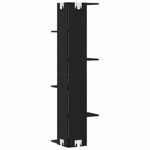 Ράφι Γωνίας Τοίχου Μαύρη Οξυά 36.5 x 36.5 x 140 εκ
