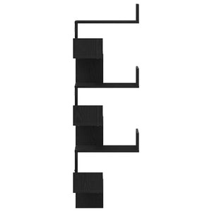 Ράφι Γωνίας Τοίχου Μαύρη Οξυά 45 x 45 x 147 cm