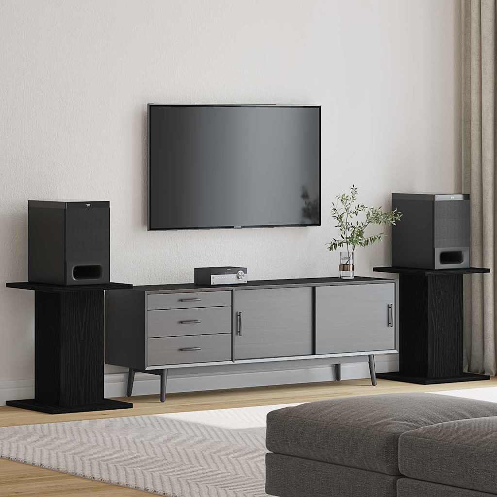 Βάσεις Ηχείων 2 pcs Μαύρη Οξυά 30 x 30 x 40 cm