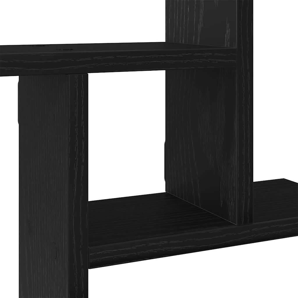 Ράφια Τοίχου 2 τεμ. Μαύρη Δρυς 38x12x38 εκ. από Τεχνητό Ξύλο - Pakobazaar