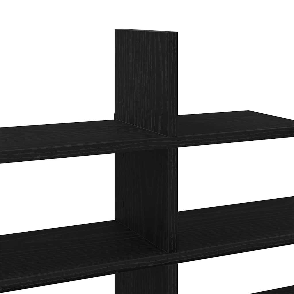 Ράφι Τοίχου Μαύρη Δρυς 124,5 x 18 x 60,5 εκ. από Τεχνητό Ξύλο - Pakobazaar