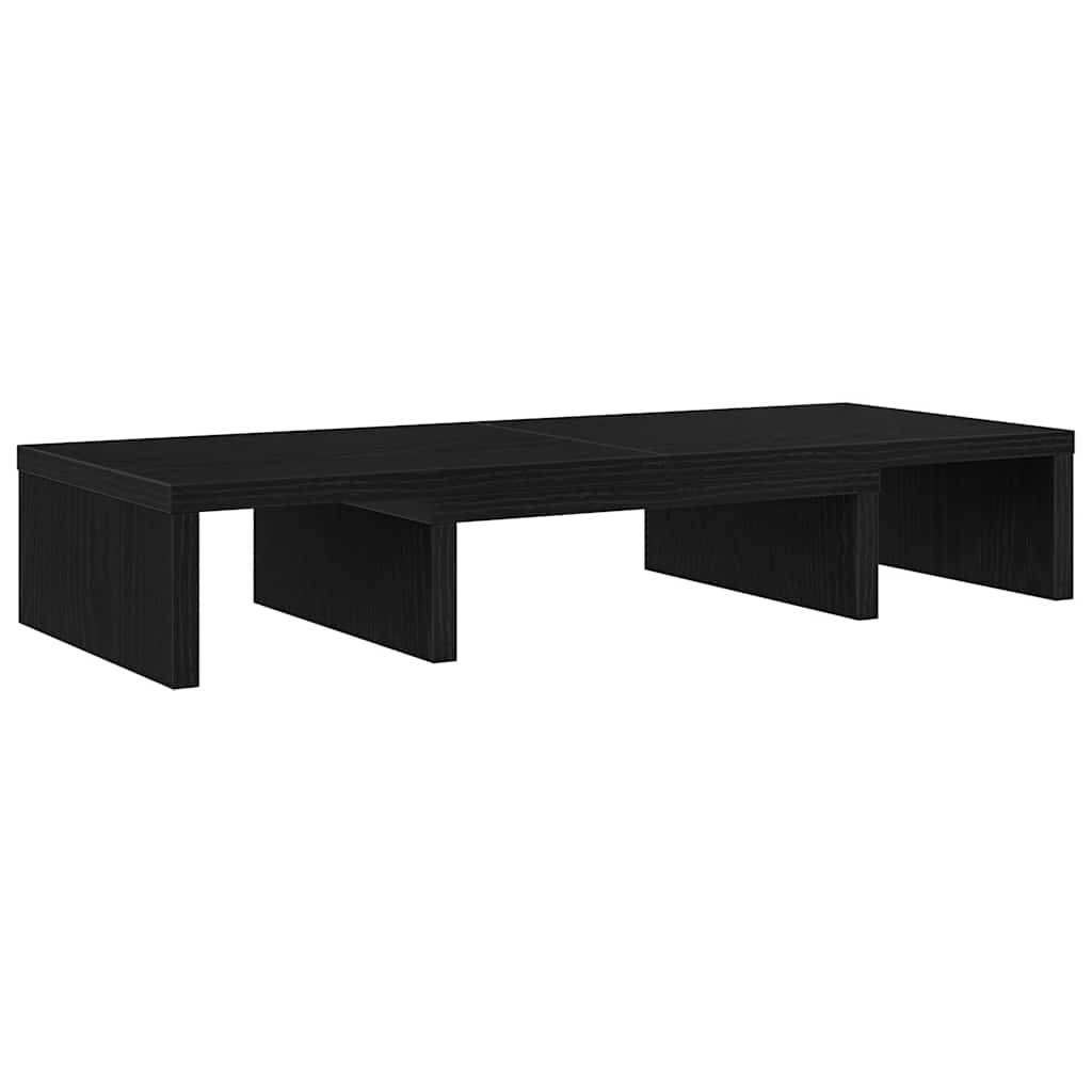 Βάση Οθόνης Ρυθμιζόμενη Μαύρη Δρυς 60x24x10,5 εκ. από Τεχνητό Ξύλο - Pakobazaar