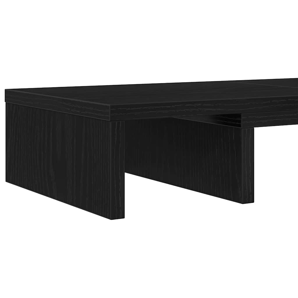 Βάση Οθόνης Ρυθμιζόμενη Μαύρη Δρυς 60x24x10,5 εκ. από Τεχνητό Ξύλο - Pakobazaar