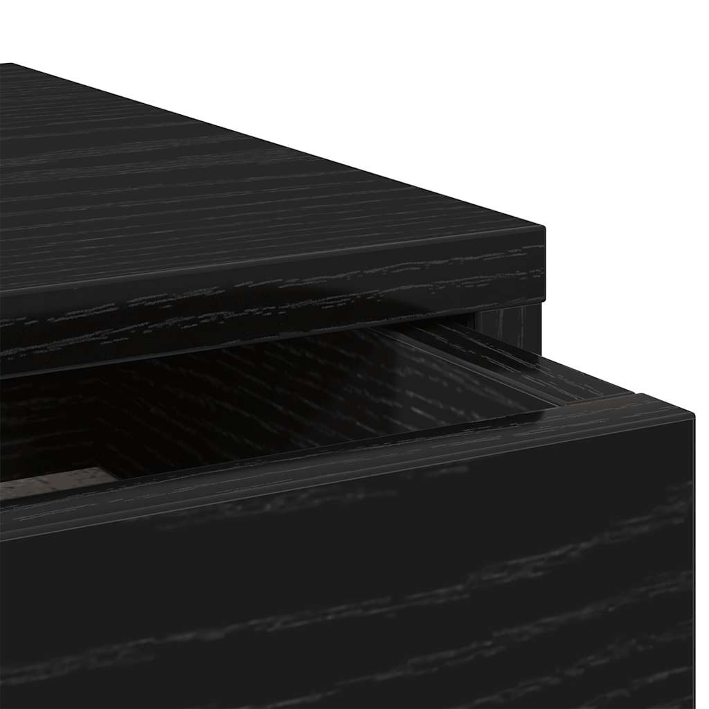 Βάση Οθόνης με Συρτάρια Μαύρη Δρυς 100x27x15 εκ. από Τεχνητό Ξύλο - Pakobazaar