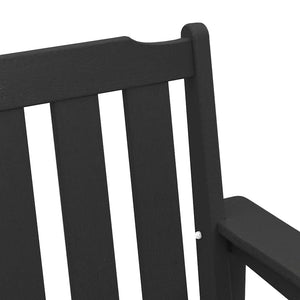 Παγκάκι κήπου Μαύρο 120 x 59 x 88 εκ. HDPE - Pakobazaar