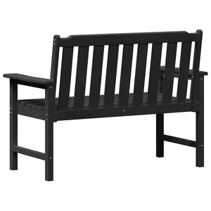 Παγκάκι κήπου Μαύρο 120 x 59 x 88 εκ. HDPE - Pakobazaar