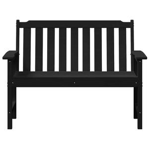 Παγκάκι κήπου Μαύρο 120 x 59 x 88 εκ. HDPE - Pakobazaar