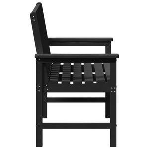 Παγκάκι κήπου Μαύρο 120 x 59 x 88 εκ. HDPE - Pakobazaar